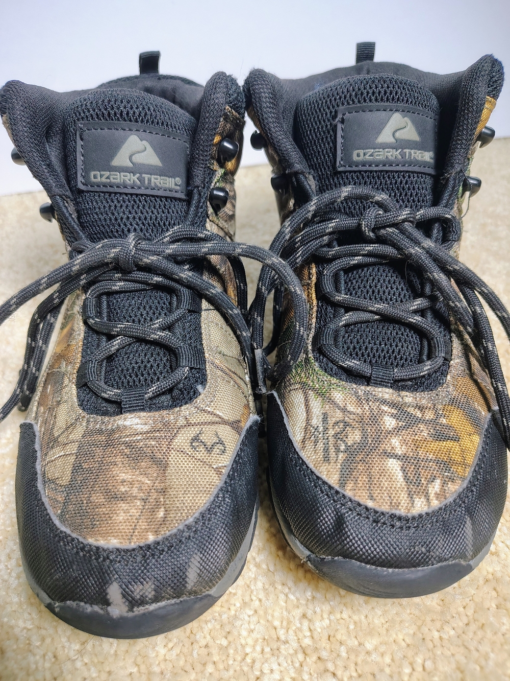 Ozark Trail Kids Camo Hiking Boots - Black & Brown